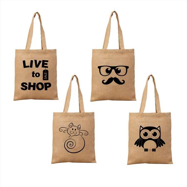 Wholesale tote plain shopping jute bag