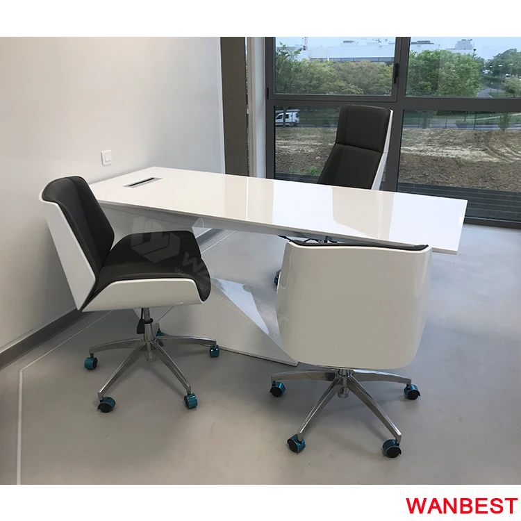 Unique Design Artificial Marble Ceo Director Office Laptop Desk Working Table for Hotel Home