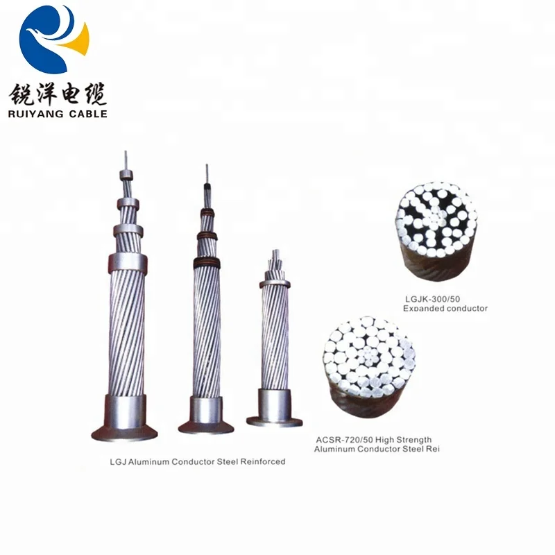 ACSR Cable Steel Core Aluminum Conductor Stranded Wire Used For Overhead