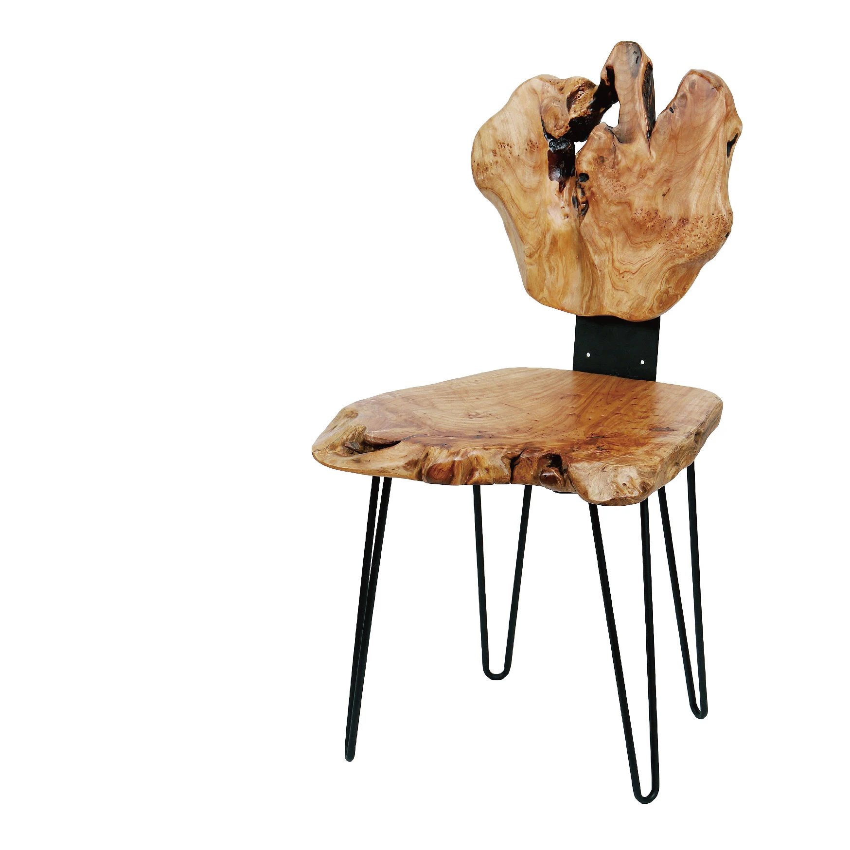 
 Нил кедра деревянный стул с металлическими ножками, уникальная форма деревянные резные с красота природы  