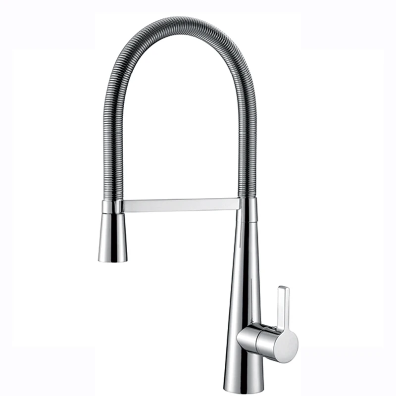 Copper spring chrome kitchen faucets
