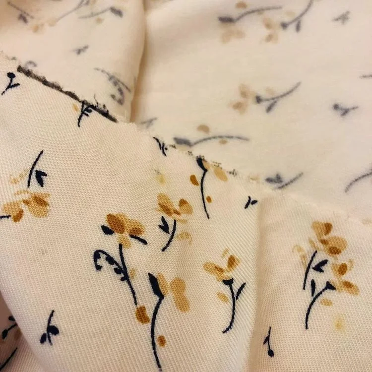 Factory Price Elegant Nice Quality Small Flower Woven 100% Rayon Printed Viscose Twill fabric
