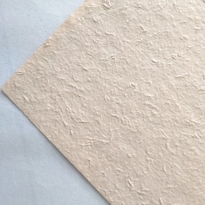 
beige colorful eco friendly natural material biodegradable handmade mulberry paper 110gsm 