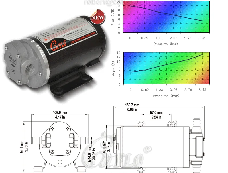 
CATFLO 12/24V self-priming automatic transmission oil pump 
