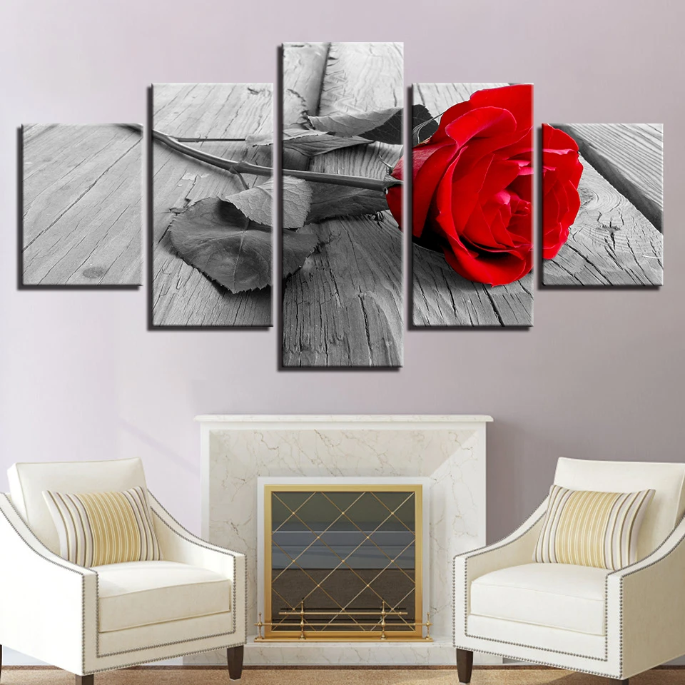 SPA Wall Decor Rose Flower Canvas Prints Wall Art Decor Canvas