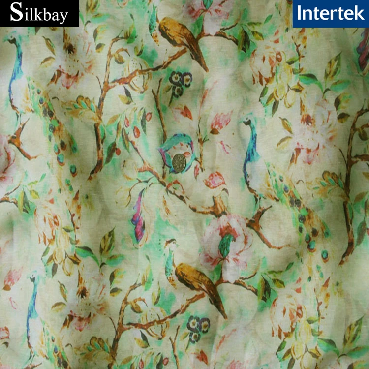 14mm silk fabric silk linen blend fabric