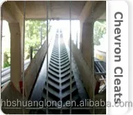 V-shape U-shape herringbone patterned conveyor belt/chevron conveyor belt