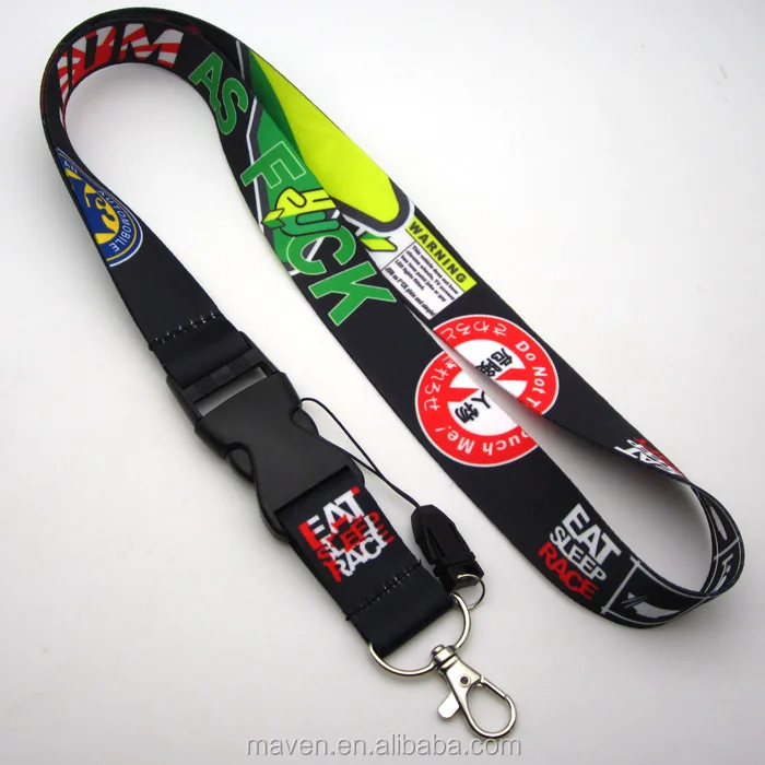 Maven Car Racing Eat sleep race drift JDM as fun car lanyard neck strap rope ID Holder