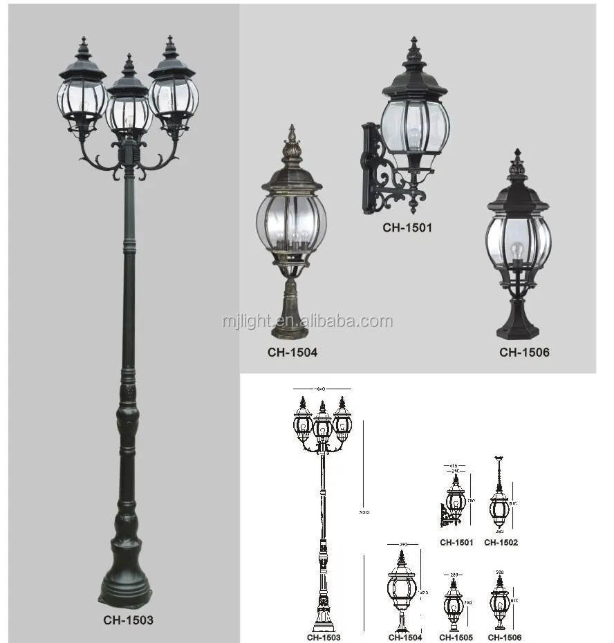 Bronze 30W 2M led garden lighting bollard