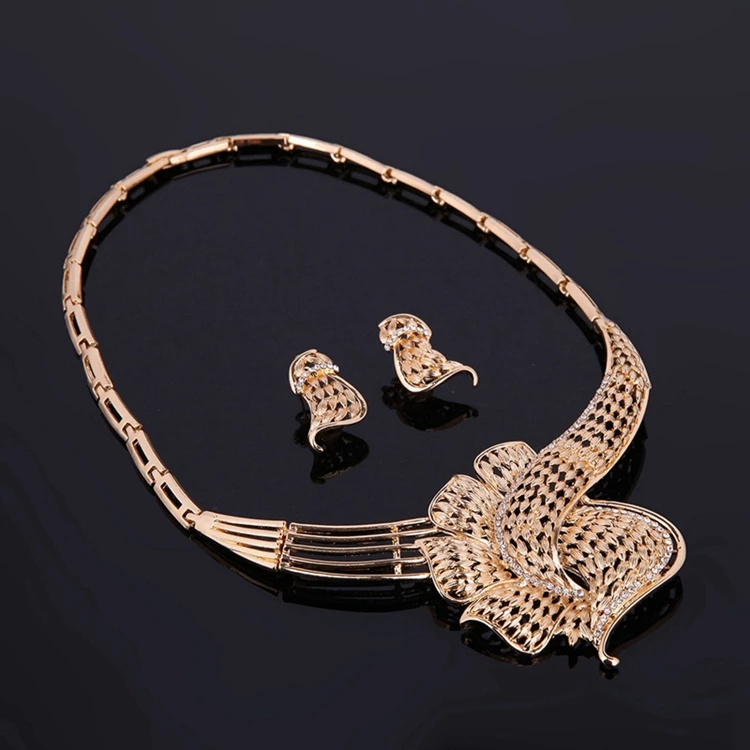 High Fashion African Gold Plated Indian Jodha Akbar Pakistani Artificial Turkish Wedding Jewelry Sets Dubai Bridal