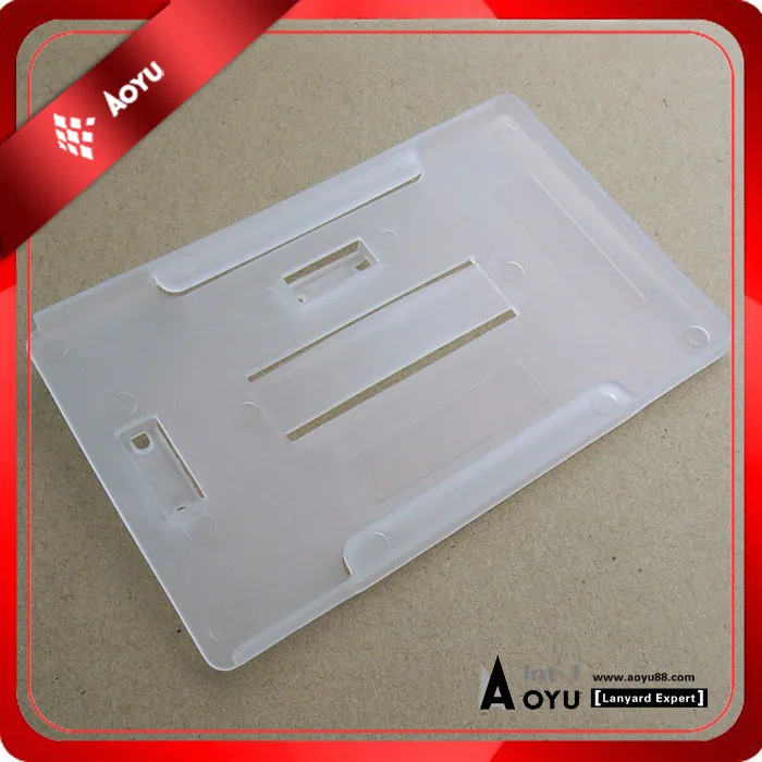 transparent color hard plastic card holder  for credit card size