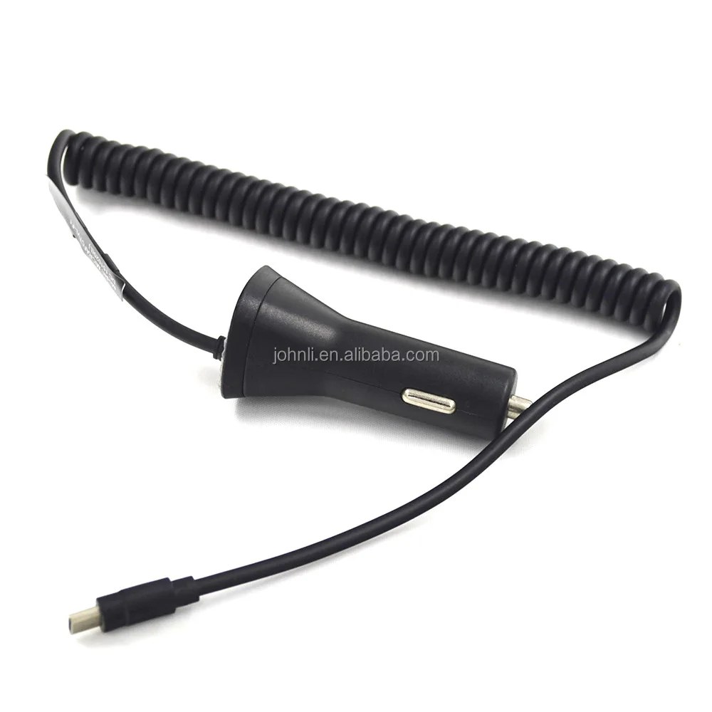 Car charger for Verizon 5V 2A Car adapter with 1.85M 6FT spring cable for iPhone for samsung car charger