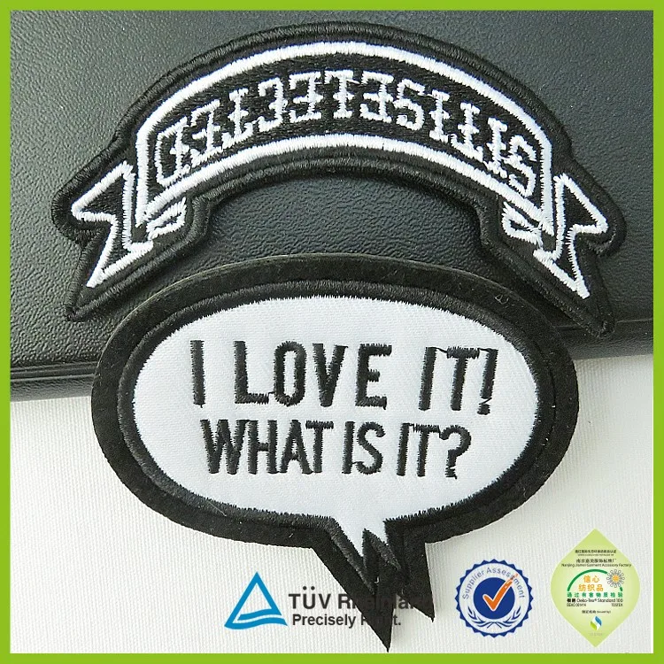 Custom Stick-on Embroidered Animal Shape Wolf Patch for Clothing