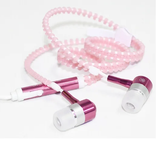 
Christ gift In-Ear Metal Zipper Earphone 3.5mm Wired with Microphone Light Luminous Glowing in the dark Headset 