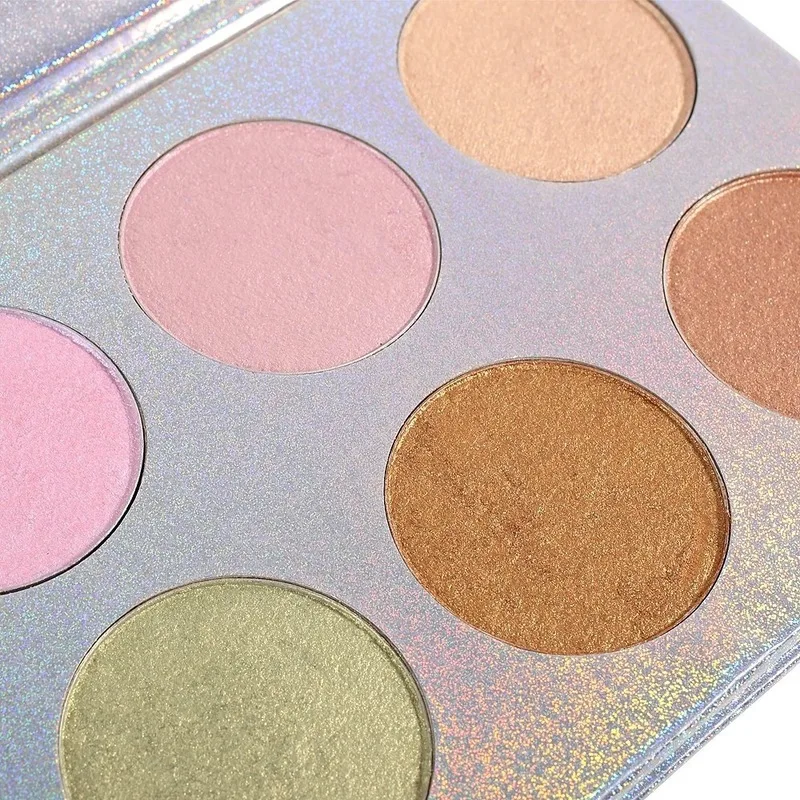 Private label Low Minium Order Quantity glitter pressed powder makeup highlighter powder set