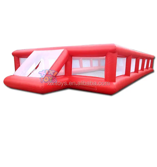 2021 inflatable football pitch wall, Large inflatable soccer ball field with fence