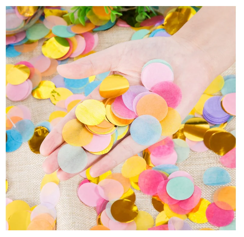 Funny Party Decor Beautiful Unique Colorful Round Paper Tissue Confetti For Wedding Party
