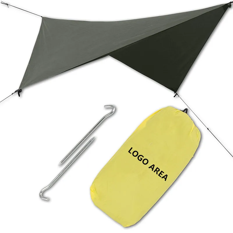Portable waterproof hammock rain tarp for camping,stakes included