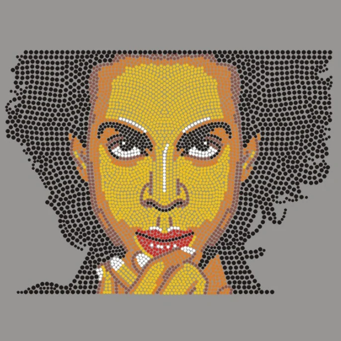 Custom T shirt Bling design Famous Musician Prince Rhinestone transfer hotfix