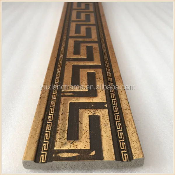 Islam Design Antique Gold Fancy Design Ps Interior Decorative Profile/moulding