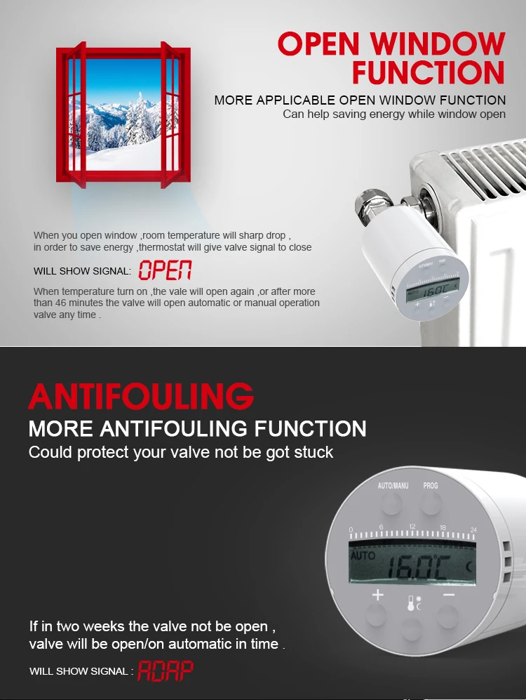 WIFI digital programmable Radiator Thermostatic valve