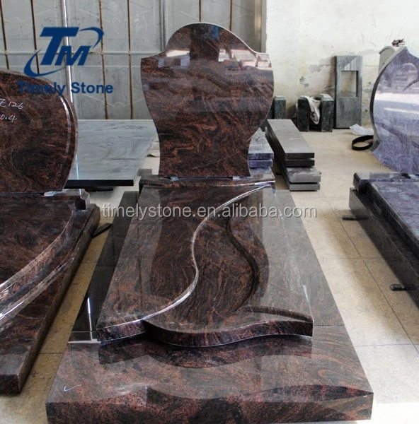 
Customized headstone granite slab ledger gravestone with column 