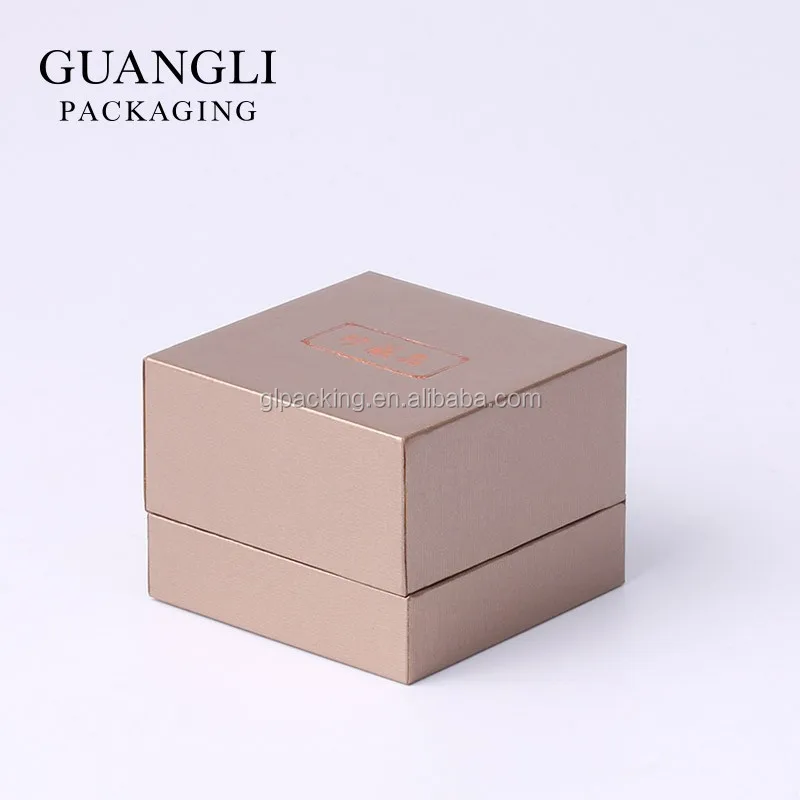 GL free logo printing packaging paper handmade ring jewelry box