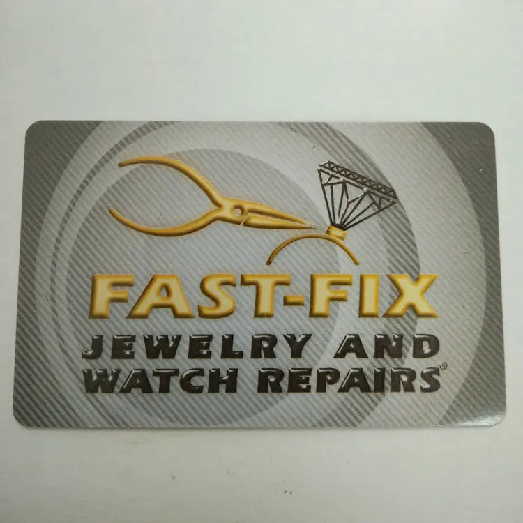 Small cheap silver foil embossed business supermarket club membership card