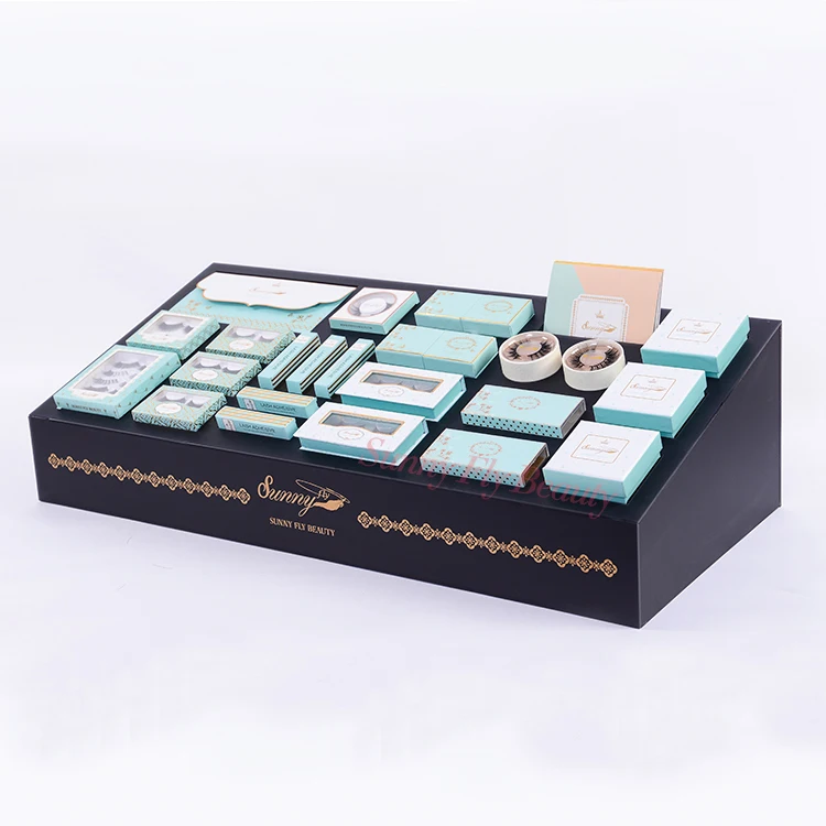 
Private label beauty purple lash box human mellow haireyelashes 3 lash packaging 