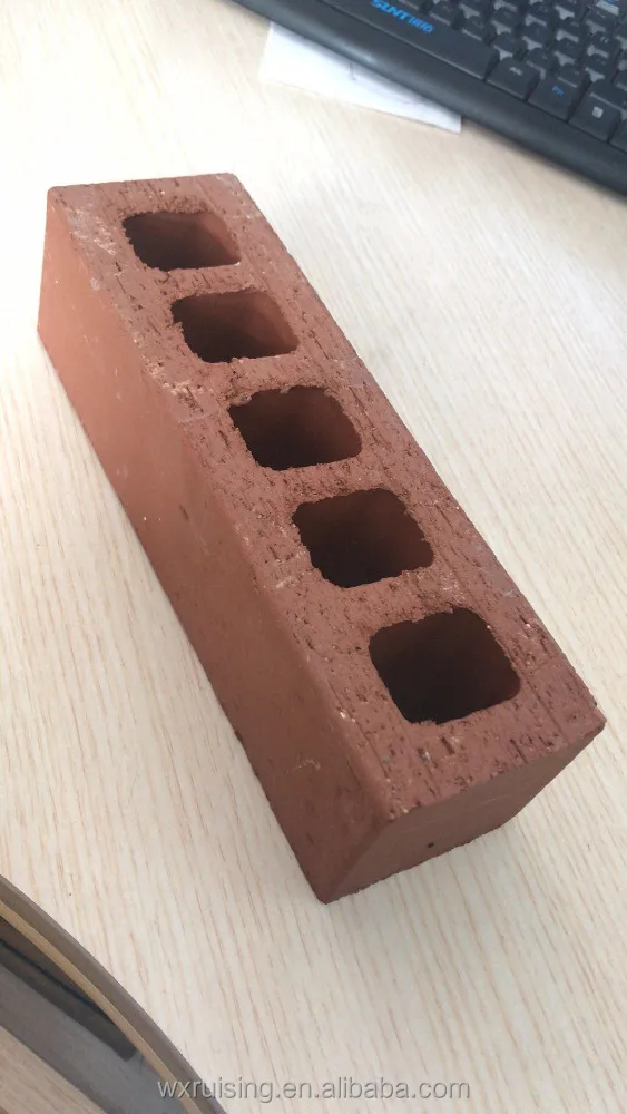 Красный перфорированный глиняный кирпич для загрузки подшипника с античной поверхностью