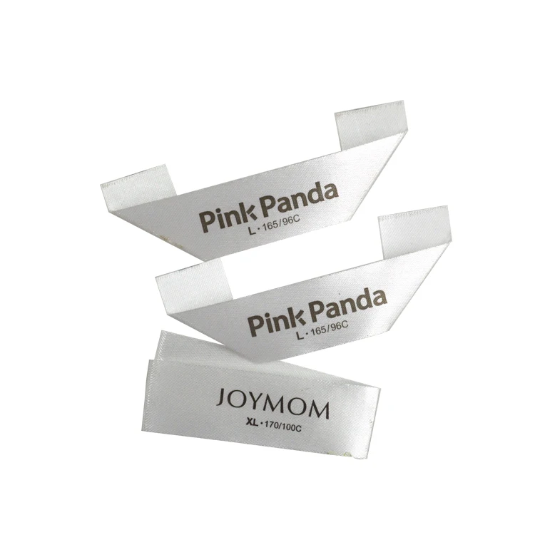 Factory  Customized damask satin woven garment care label printing for clothing label