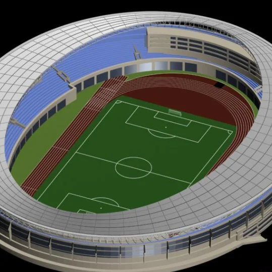 Top quality Ho scale football stadium model 3d miniature building model make