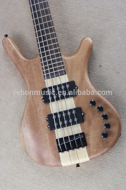 Weifang Rebon 5 string neck through body electric bass guitar