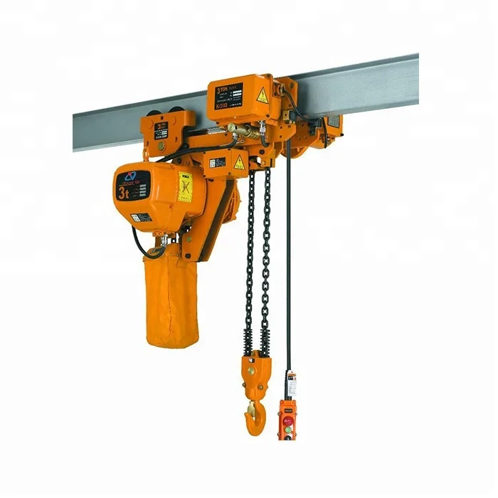 Китайская Электрическая цепная таль, фиксированная на рельсе 0,5 T 2T 5T 10T, низкая цена, короткий срок изготовления