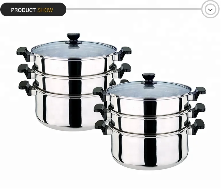stainless steel stock food heating couscous pot steamer for sale
