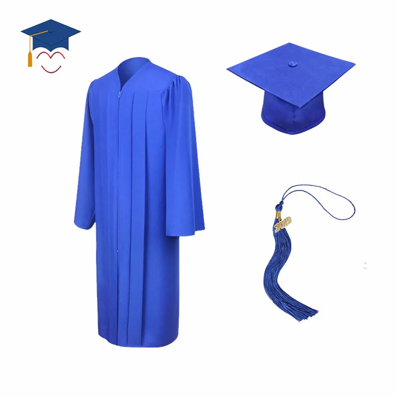 Wholesale Best Quality Adult Matte Royal Blue Graduation caps and gowns (60358729772)