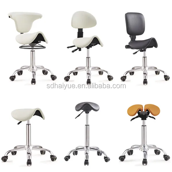 Modern hair salon styling chair swivel adjustable  barber chair ergonomic split saddle seat
