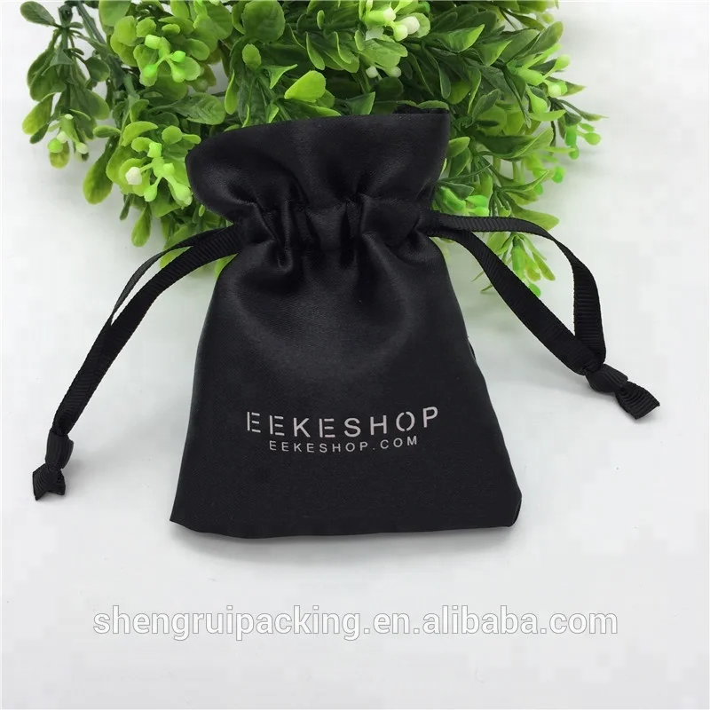 
 Мини атласная шелковая Подарочная сумка для ювелирных изделий с лентой  