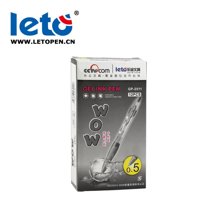 Retractable Gel Pens Leto GP-2511 Fine Point 0.5mm Retractable Gel Pens