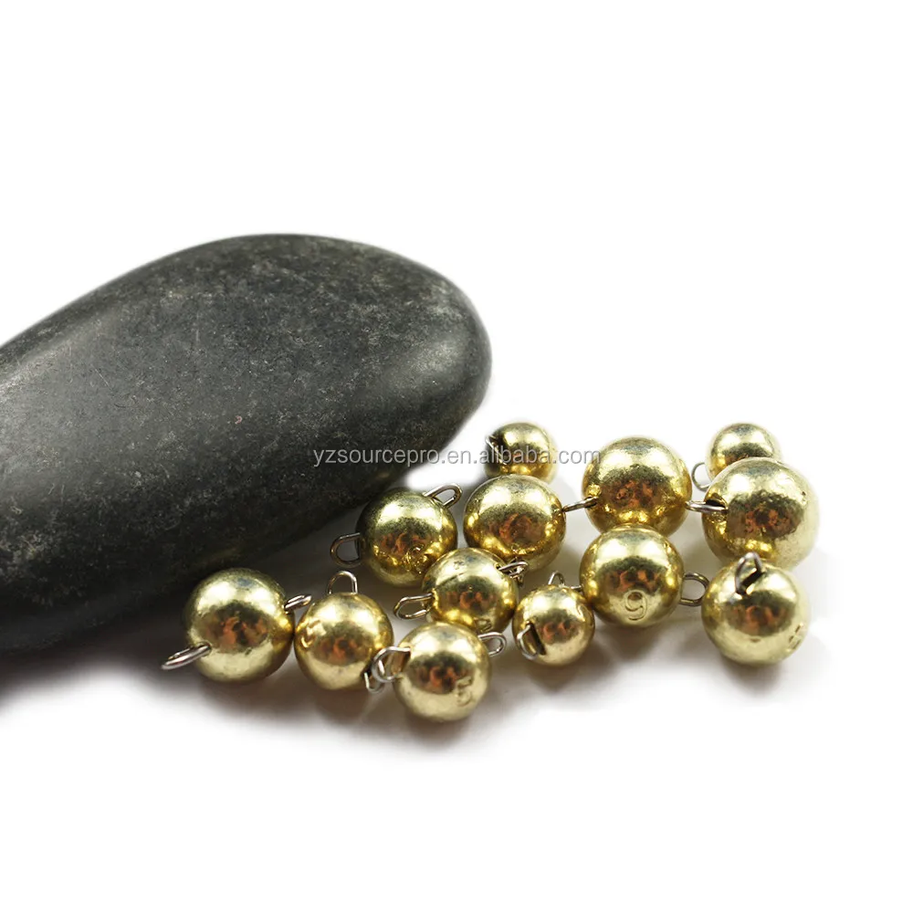 1TCBS-G fishing tungsten cheburashka sinker 1 g gold color 10pk