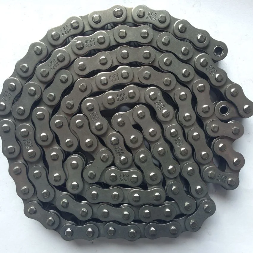 
Natural color Reinforced 428H-128L motorcycle chain in Colombia 