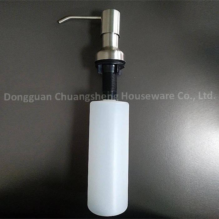 Newest Design Kitchen Sink Stainless Steel Wall Shampoo Dispenser  with Plastic Bottle soap  shampoo dispenser
