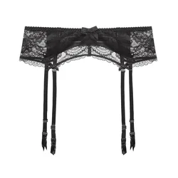 Manufacture girls wearing Bow sexy garter belts red pink black garter belt clip 3 colors