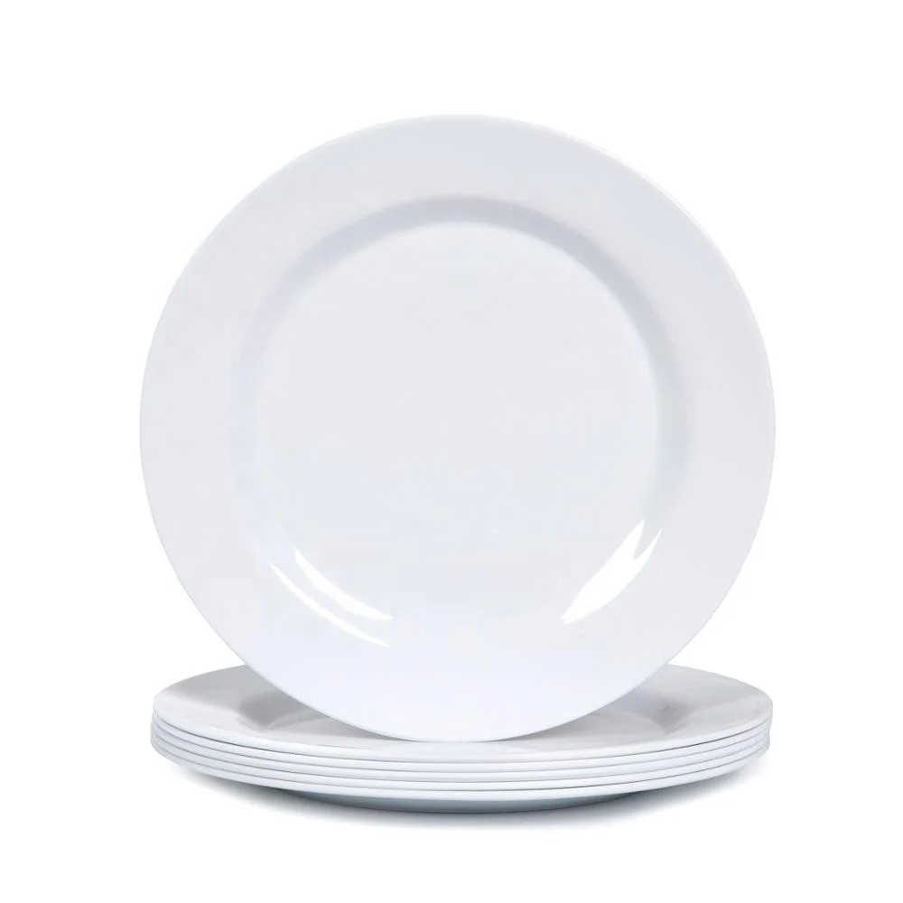 Bulk buy from China custom logo print round melamine fruit plate/lunch plate