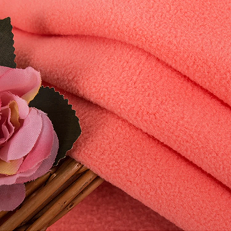 
2019 fabric micro polar fleece fabric brushed stock for blankets jacket and fabric clothes 