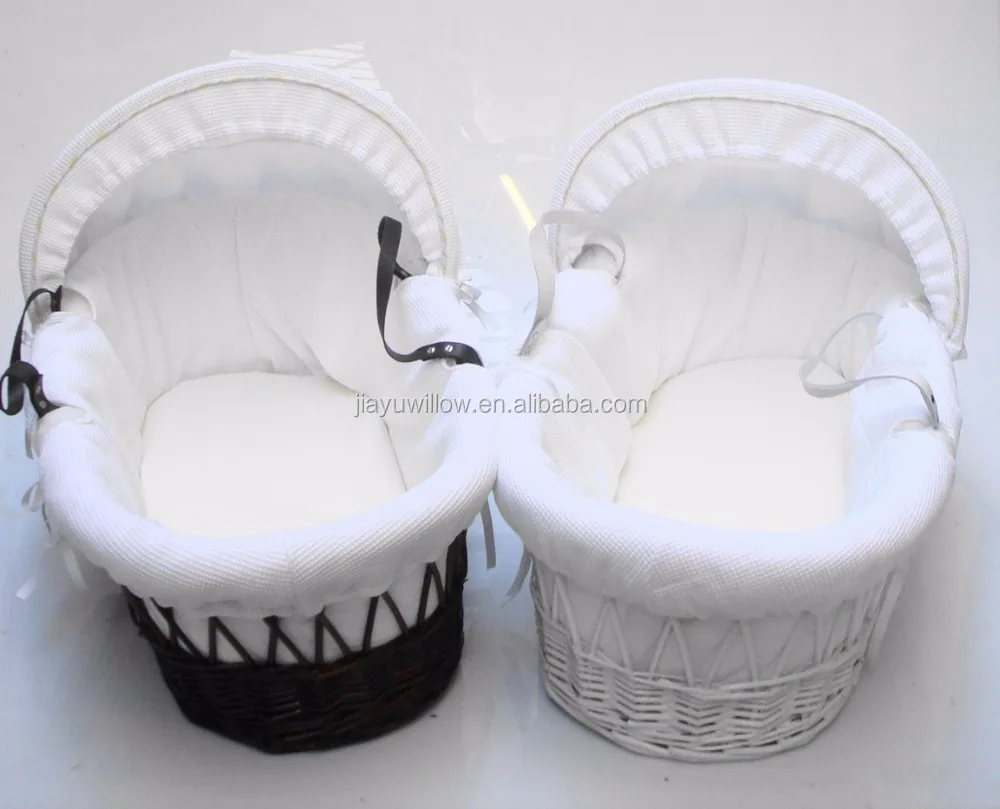 wholesale wicker baby bassinet basket, choices of color and size