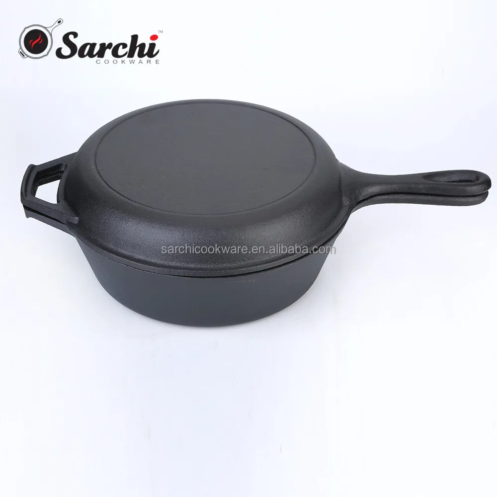 Cast Iron Combo Cooker Pan and Skillet