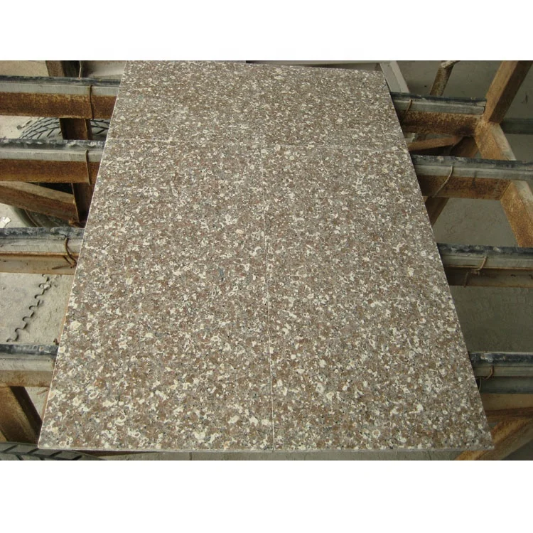 SHIHUI Polished Natural Stone Tile Floor G648 China Queen Light Pink Rose Granite Peony Chinese Style New Flamed Red Granite