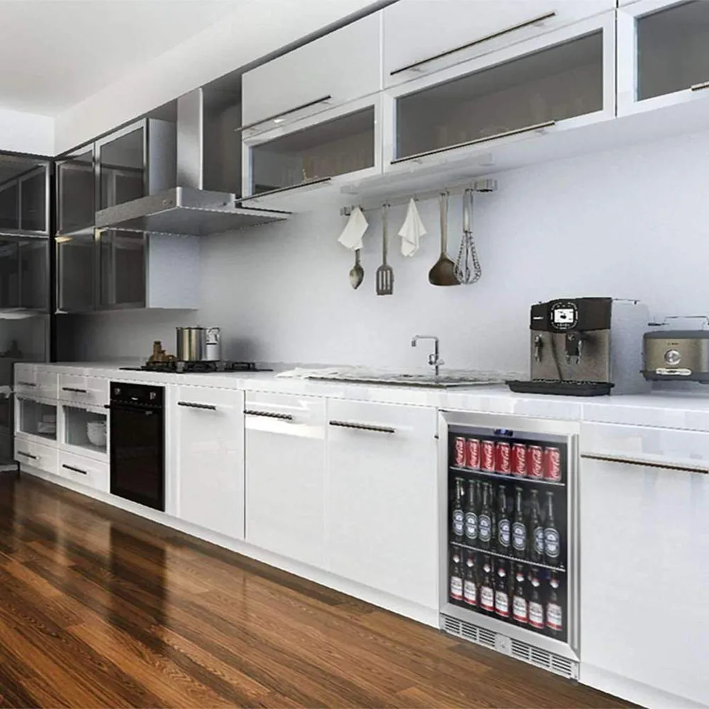 built-in lg single zone glass door beverage cooler fridge cooling system