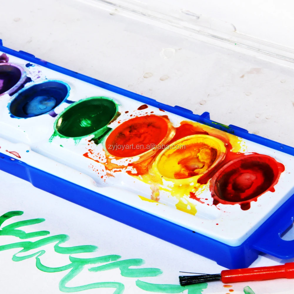 8 видов цветов моющиеся нетоксичные акварельных красок в классе